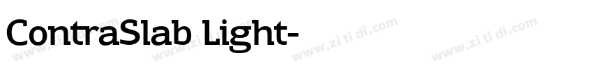 ContraSlab Light字体转换